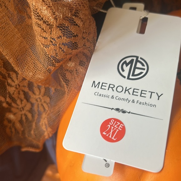 RUFFLED MOCK NECK LACE SHIRT , 2x, oversized / fits like a Large / nwt/ soft ๐ - Picture 8 of 8